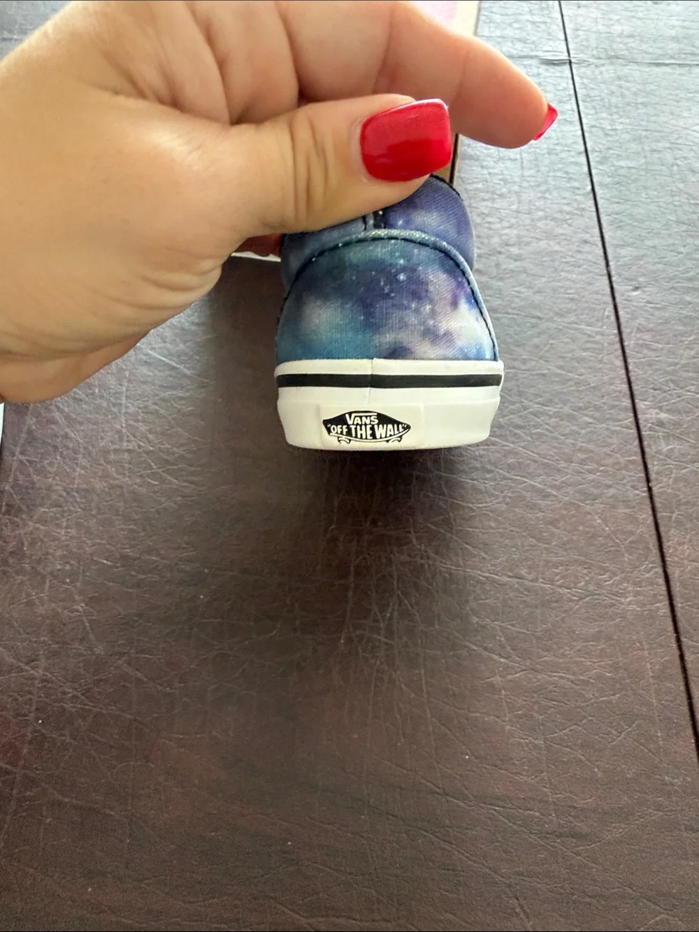 Vans Kids Slip-On Sneakers in Blue and Purple Galaxy Print Toddler Size 9